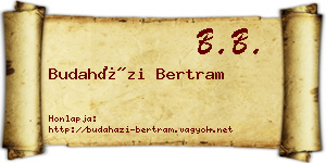 Budaházi Bertram névjegykártya